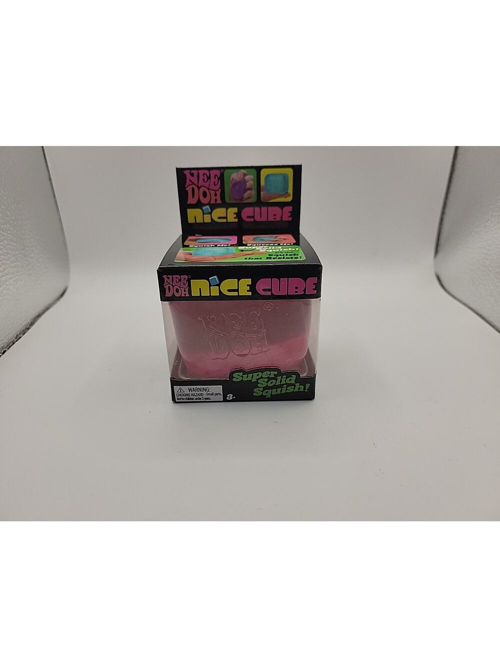 NeeDoh Nice Cube Nee Doh Squishy Ice Cube New Pink Sealed Super Solid Squish